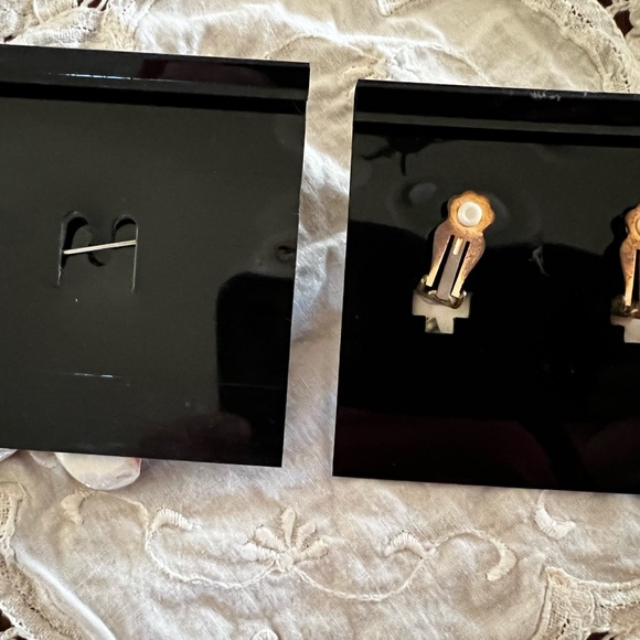 New Vintage Prosperity Ceramic Brooch & Clip On Earring Set Handcrafted USA 🌺 - Picture 6 of 8